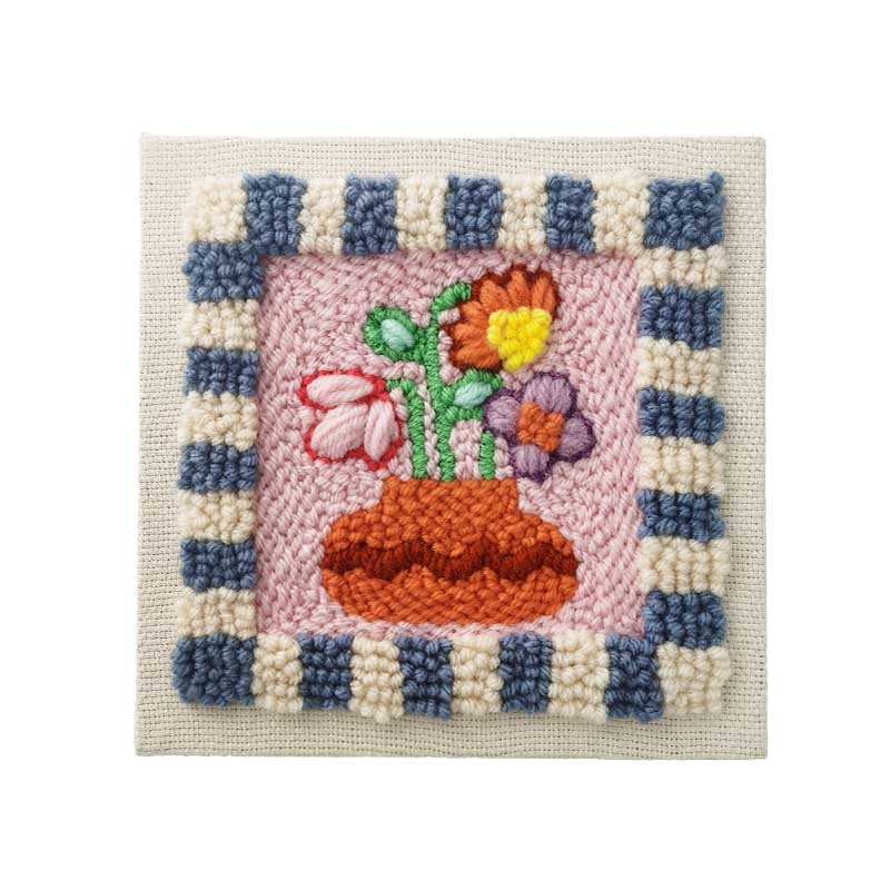 Spring In A Vase Punch Needle Kit 8"